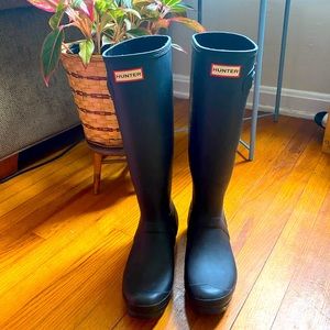 Original Tall Hunter Boots Matte Black